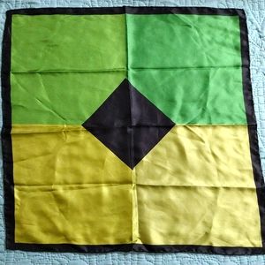 VTG 60's hand rolled Italian silk square scarf